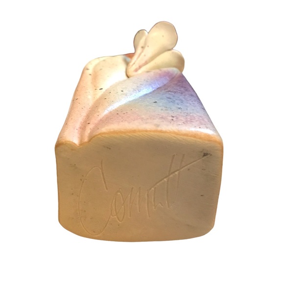 Owl Creek Pottery Figural Lily Flower Bottle Vase 7” Airbrush Doug Cornett - Picture 11 of 12